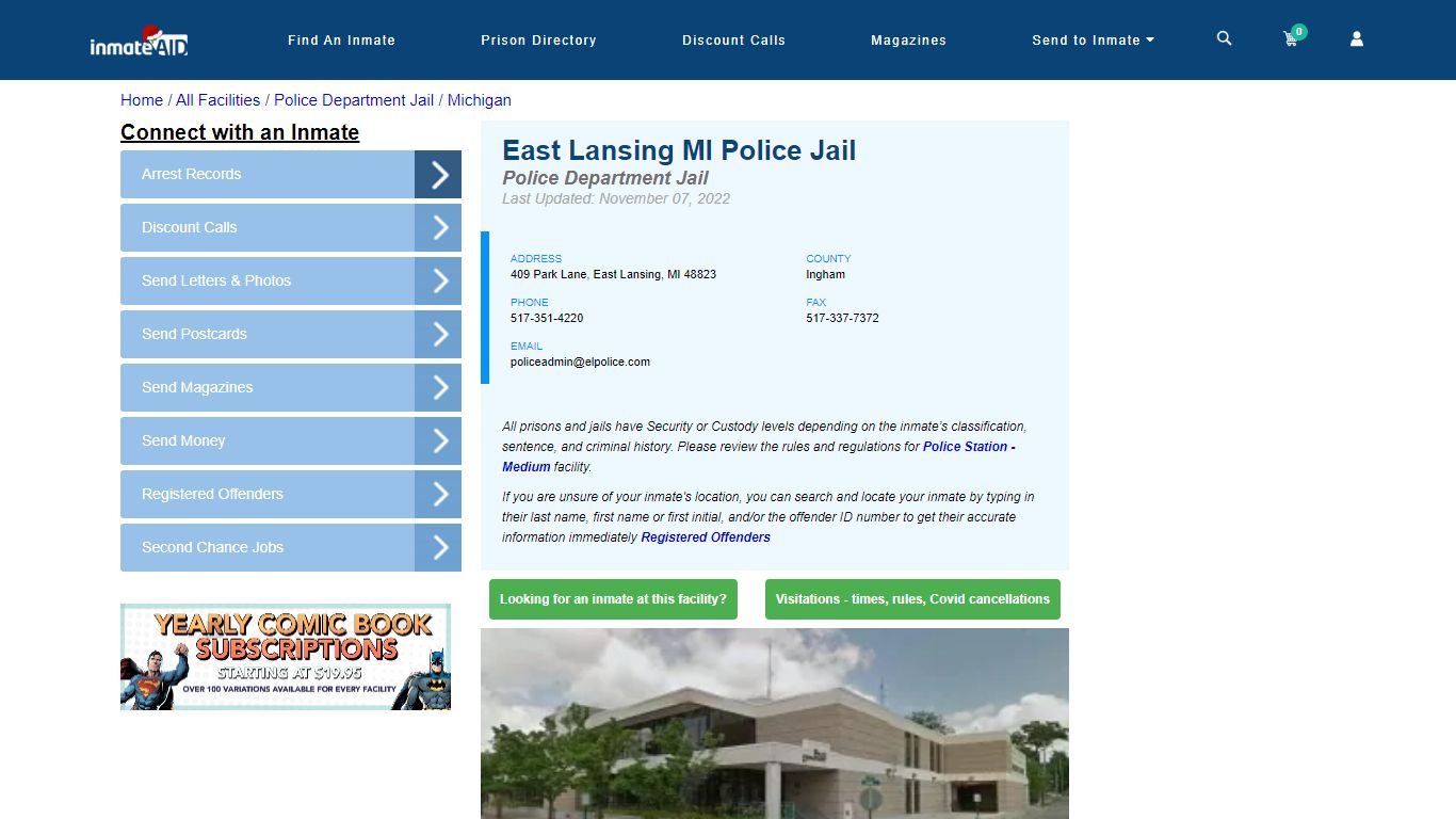 East Lansing MI Police Jail & Inmate Search - East Lansing, MI