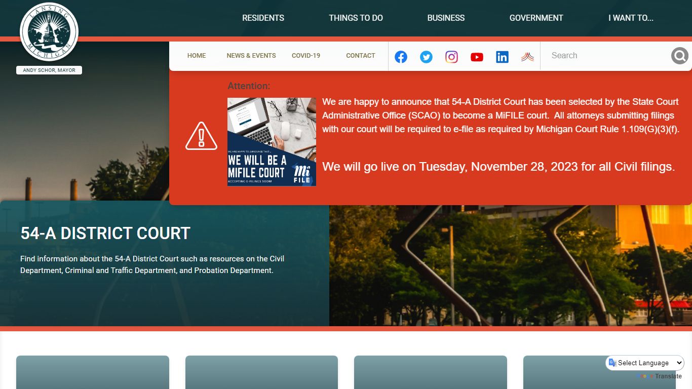 54-A District Court | Lansing, MI - Official Website
