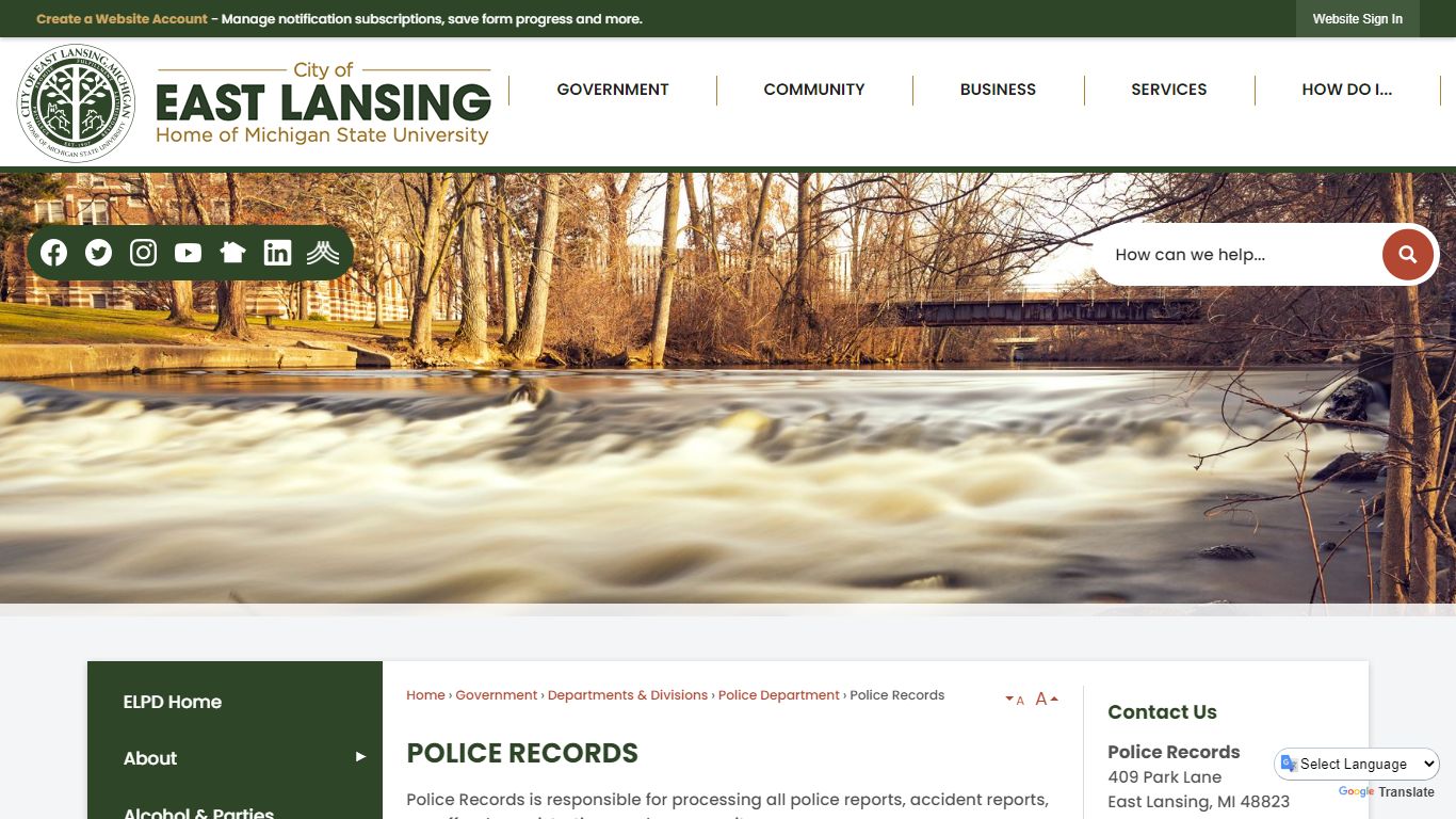 Police Records | East Lansing, MI - Official Website